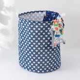 Kuber Industries Laundry Basket For Clothes|Foldable Laundry Hamper|Basket For Toys, Dirty clothes, Storage "45 LTR"-Pack of 5 (Blue)